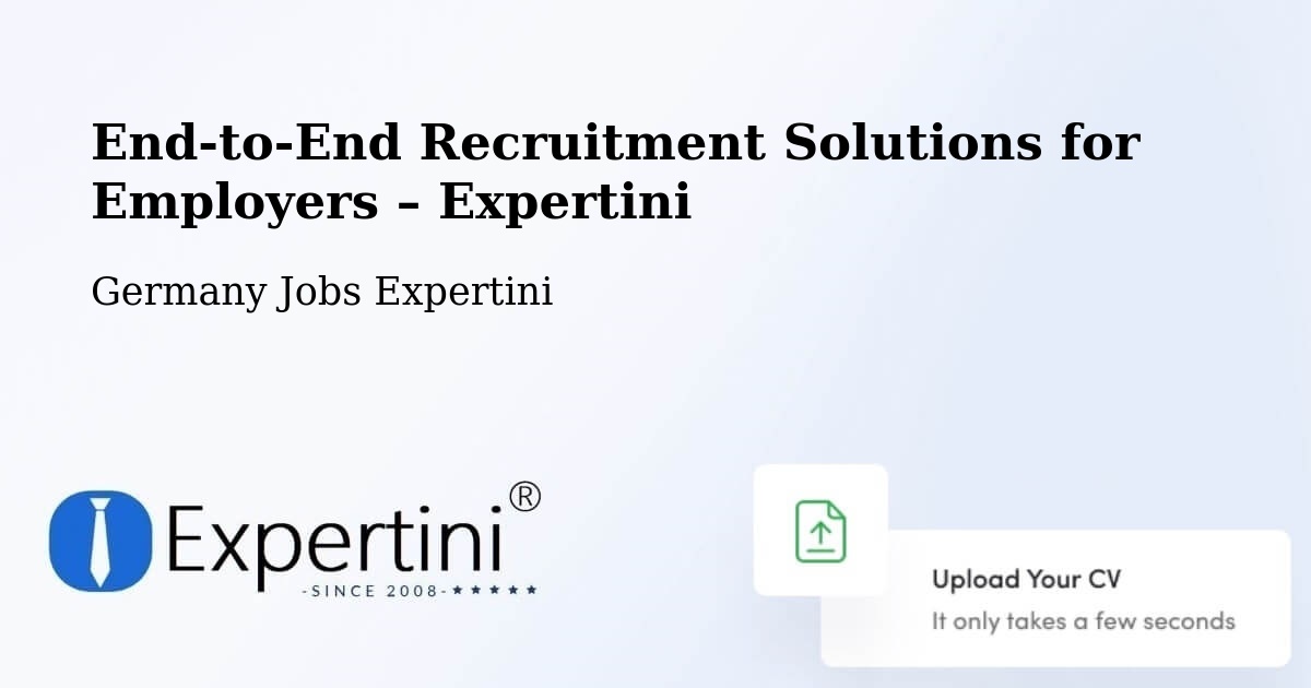Recruitment Solutions for Employers – Versmold - Versmold, Germany Jobs Expertini